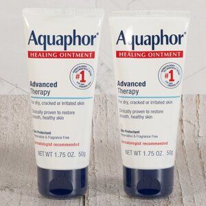 2 X Aquaphor Healing Ointment Advanced Therapy Skin Protectant Dry Skin 1.75 Oz